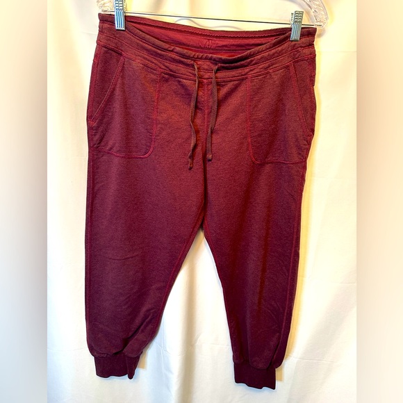 Patagonia Size M Women’s Ahnya Jogger Pants Knit Organic Cotton Maroon #21971 - Picture 1 of 9